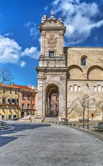 Fototapeta premium San Nicola cathedral in Sassari side view