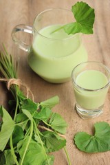 The asiatic with soybean milk