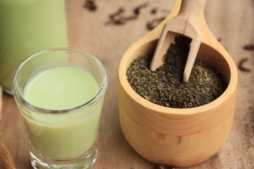 green tea soybean milk