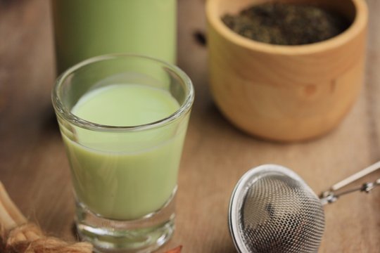 green tea soybean milk