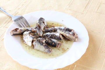 sardines served on a plate