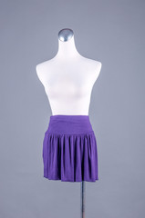 Womens beautiful skirt on mannequin on white background