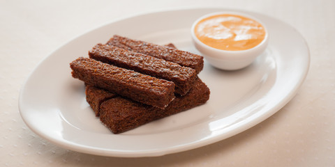 Bread sticks with sauce