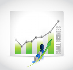 small business graphs sign concept