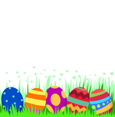 Illustration of Easter Egg on Grass