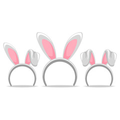 Illustration of Set of Easter Hair Band Bunny