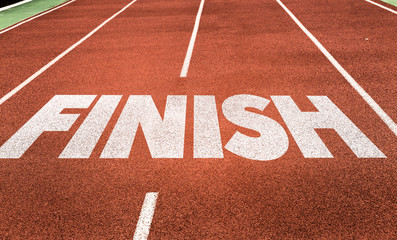 Retirement written on running track