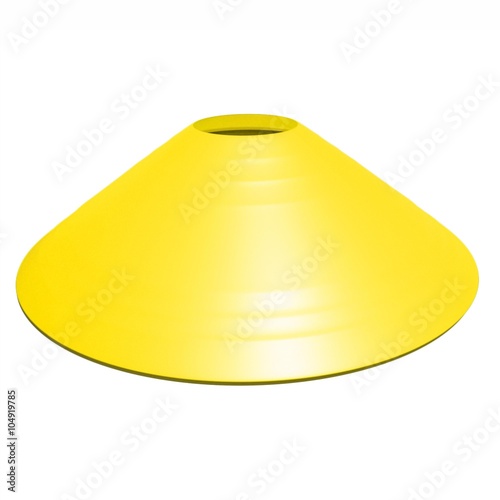 "Yellow football soccer cone isolated" Stock photo and royaltyfree images on Pic