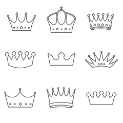 basic Crown icons design - obrazy, fototapety, plakaty