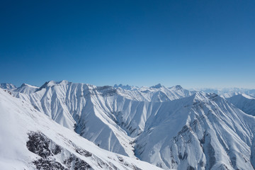 Caucasus Mountains in the snow