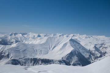 Caucasus Mountains in the snow