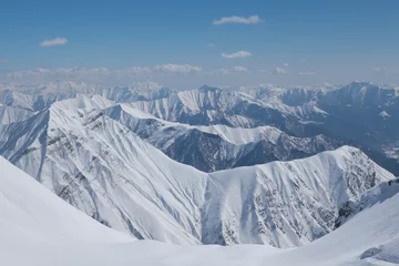 Deurstickers Caucasus Mountains in the snow © rulon_oboev