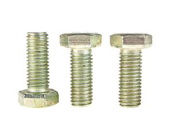 New bolts isolated on white background