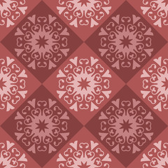 Seamless ornament pattern, abstract, red
