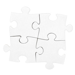 White cardboard jigsaw puzzle