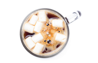 Fragrant coffee with mini marshmallows