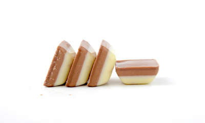 Black and white milk  chocolate