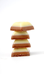 Black and white milk  chocolate