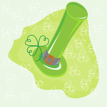 St. Patrick's day, illustration, poster with the symbol of the h