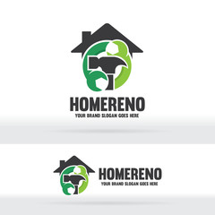 Home renovation icon, home repair business identity