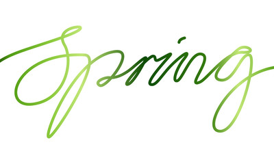 Schriftzug "Spring" in Handschrift