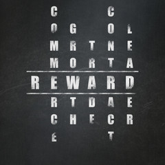 Business concept: Reward in Crossword Puzzle