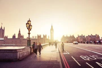 Poster Westminster Bridge at sunset, London, UK © Iakov Kalinin