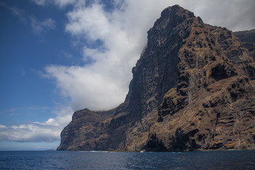 Fototapeta na wymiar Rocky Atlantic ocean coast of the Los Gigantes, Tenerife, Canary