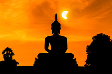 Partial eclipse of the sun from thailand 7:24:54 , 9 March 2016.