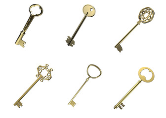 a set of gold keys