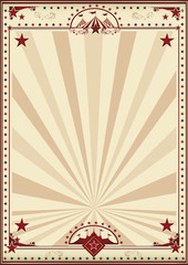 Circus retro poster sunbeams