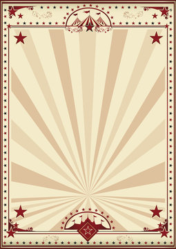 Circus retro poster sunbeams