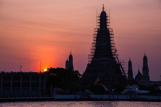 The most famous Thailand tourist destination, Wat Arun Temple at