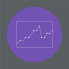 Business Revenue Graph Button Icon Line Design