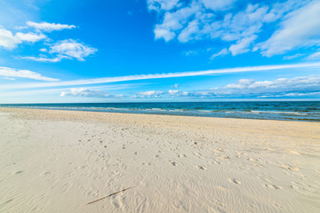 Fototapeta na wymiar Sandy beach landscape, Leba, Baltic Sea, Poland