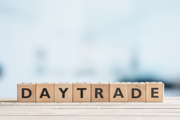 Daytrade sign in an office