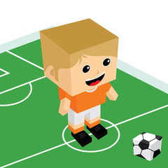 male cartoon soccer player