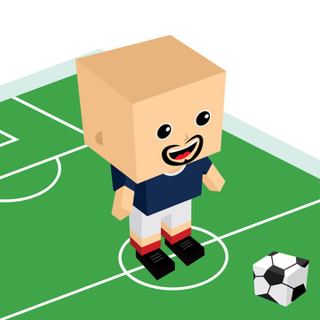 male cartoon soccer player