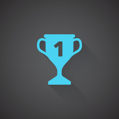 Flat Trophy web app icon on dark background