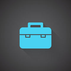 Flat Briefcase web app icon on dark background