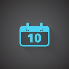 Flat Calendar web app icon on dark background