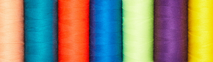  Colorful Thread Spools Sewing Background