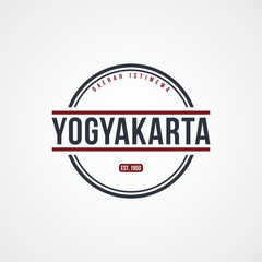 yogyakarta badge indonesia label theme