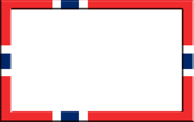 Frame striped Norway flag