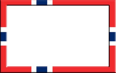 Frame striped Norway flag
