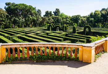Park Labyrinth  in Barcelona Spain, Catalonia