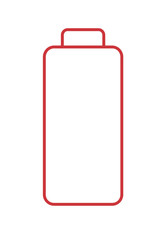 Battery icon on white background
