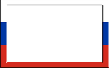 Obraz premium Frame striped Russia flag