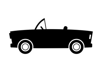 Black car icon on white background
