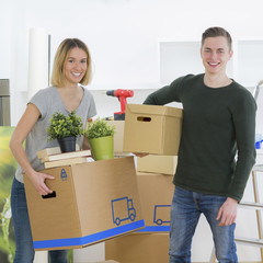 studenten haben spaß beim einzug